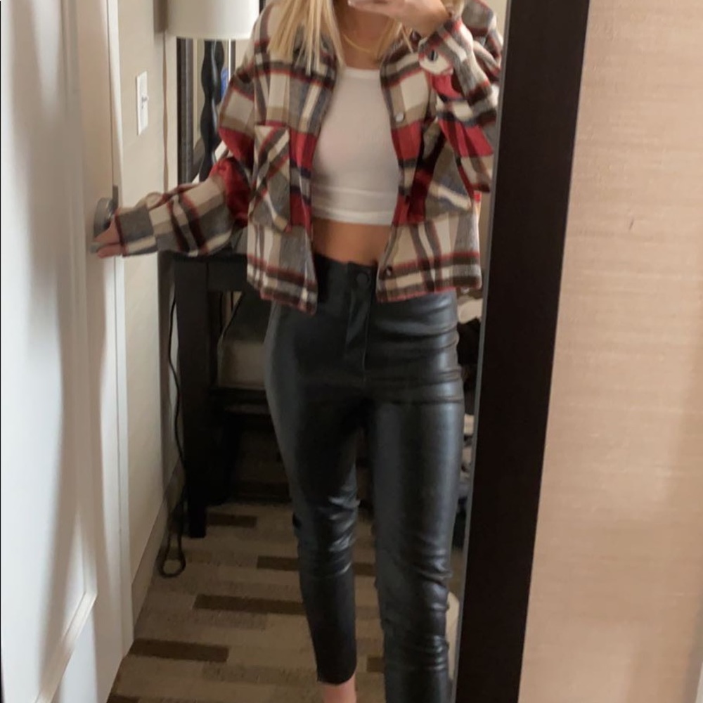 Zara faux leather pants